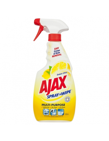 Ajax Spray N Wipe 500ml Lemon