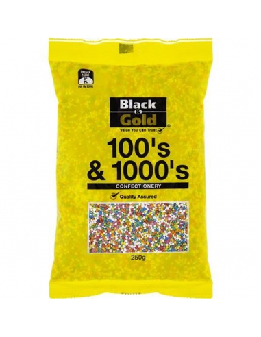 Black & Gold 100s And 1000s Confectionery 250gm